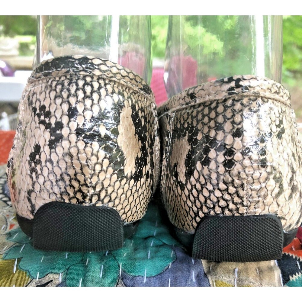 Anne Klein Brown Textured Snake Print Loafers Flats Iflex Size 7 - Picture 6 of 13
